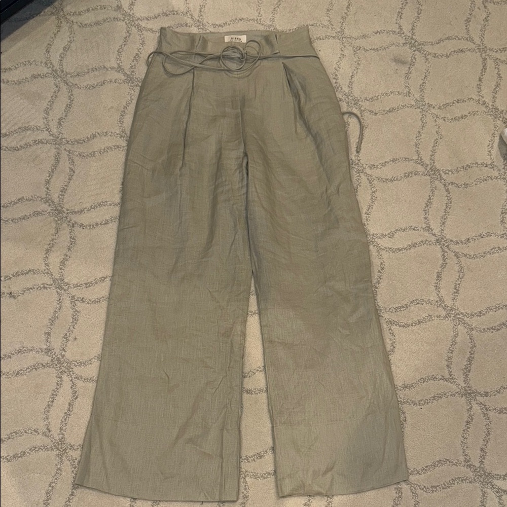 DISSH Wide Leg High-Waist Pants linen